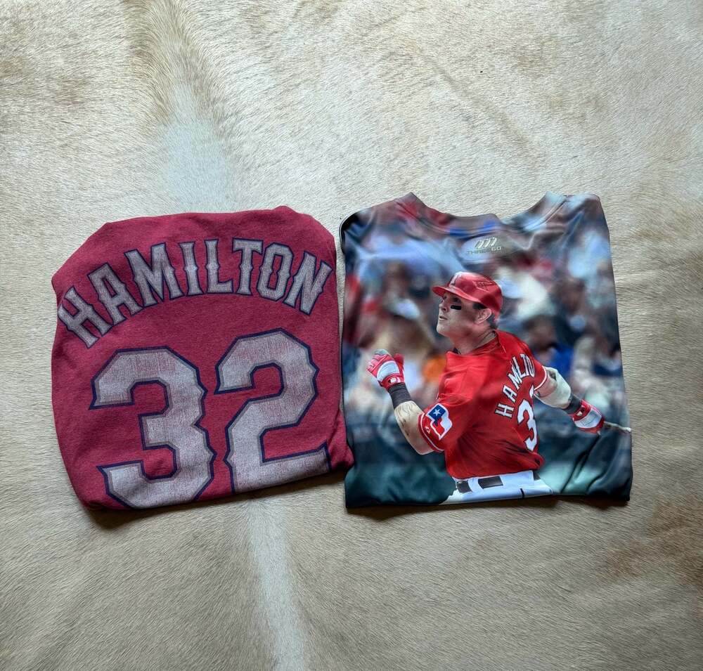 2 Josh Hamilton shirt bundle Three60 Gear Josh Hamilton Texas Rangers 2010 All-O